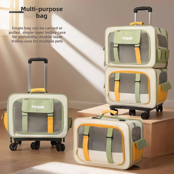 Портативна раница-носилка за котки и малки кучета, преносим транспортен носач с Oxford плат, стоманена рамка и PE панели с мрежи; капацитет: котки до 7,5 кг, кучета до 4 кг