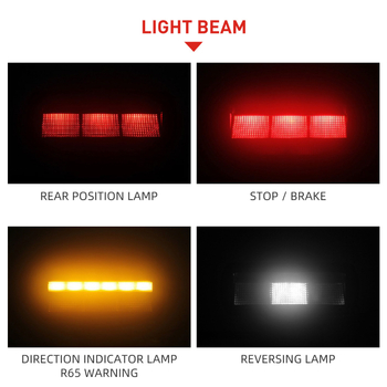 Jármű LED hátsó lámpa-szalag - Cm-2014w, 10W, 9-32V, SMD2525, 100000h