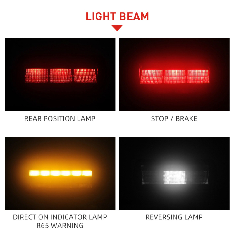Jármű LED hátsó lámpa-szalag - Cm-2014w, 10W, 9-32V, SMD2525, 100000h