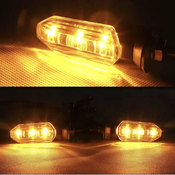 Indikator za skretanje motocikla - mini oblik, 3 LED, 12V, 1W, 2700K