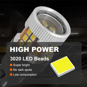 T20/7440/7443 jelzőfény és féklámpa LED-3020, 10-30V, 13.5W, modell 1156/1157