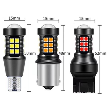 Univerzalni LED signalizator za auto s dekodiranjem (T15/1156/1157/7440/7443/3156/3157) – 3030 LED čipovi, 13.5W, 12–24V, 7000–8000K
