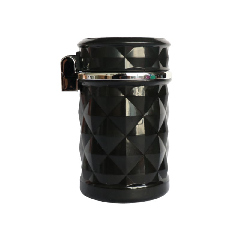 Τασάκι αυτοκινήτου με επιφάνεια κοπής διαμαντιού, LED φως, έξοδος αέρα υψηλής θερμοκρασίας — πλαστικό, 100 g