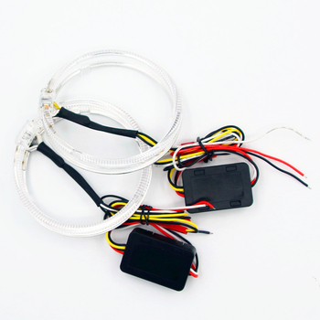 LED Angyalszemek fényvezetős gyűrűvel, 10W, 9-32V, 2,5A, LED+PVC anyag, univerzális autó kiegészítő