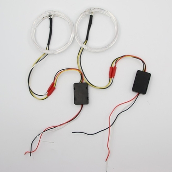 LED Angyalszemek fényvezetős gyűrűvel, 10W, 9-32V, 2,5A, LED+PVC anyag, univerzális autó kiegészítő