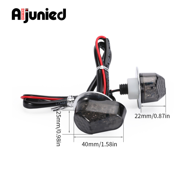 LED irányjelző fény rezisztor konverterrel Yamaha YZF-R3 / Honda CBR125R/CBR250R/CBR300R számára, 12V, akril ház