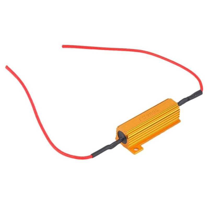 Auto LED otpornik-dekodor za svjetla za kočnice i pokazivače smjera, 50W, 12V, 6Ω, Anti-Flicker, Ugradnja