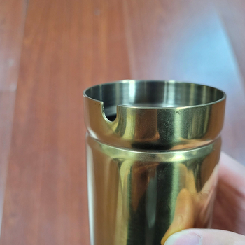 Ανοξείδωτο τασάκι αυτοκινήτου και οικιακής χρήσης με καπάκι, σχέδιο ελάφι, μοντέλο A348, φινίρισμα λείανσης, βάρος 193 g