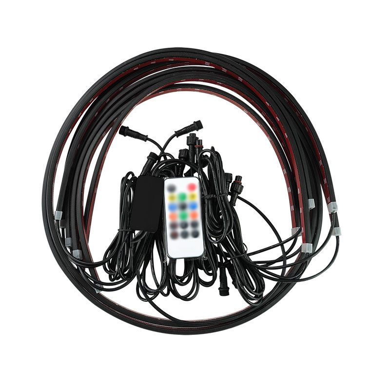 RGB LED traka za automobilsku šasiju, komplet 6 komada, Bluetooth upravljanje aplikacijom, 12V, 300 LED