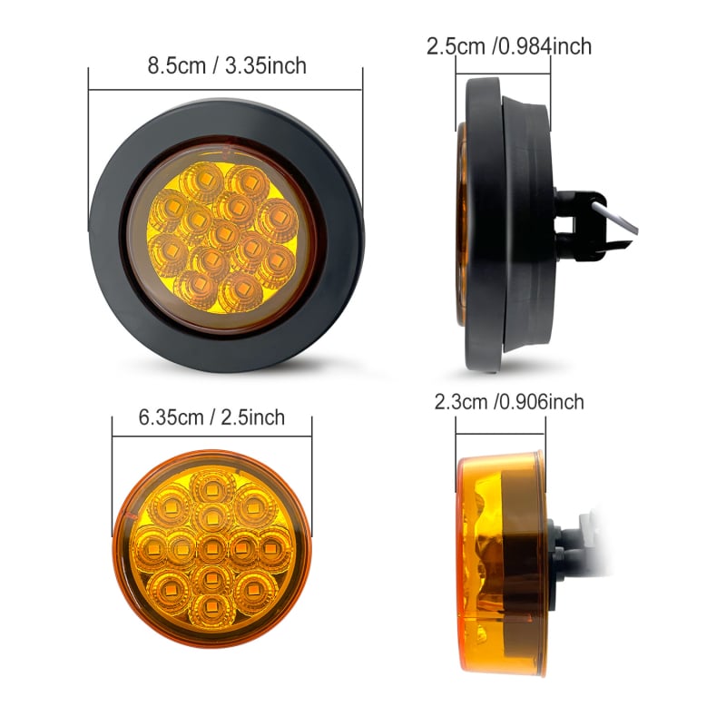 Zadnje svjetlo za kamione i prikolice, LED 13SMD, 12V, 6000K, kućište od nehrđajućeg čelika