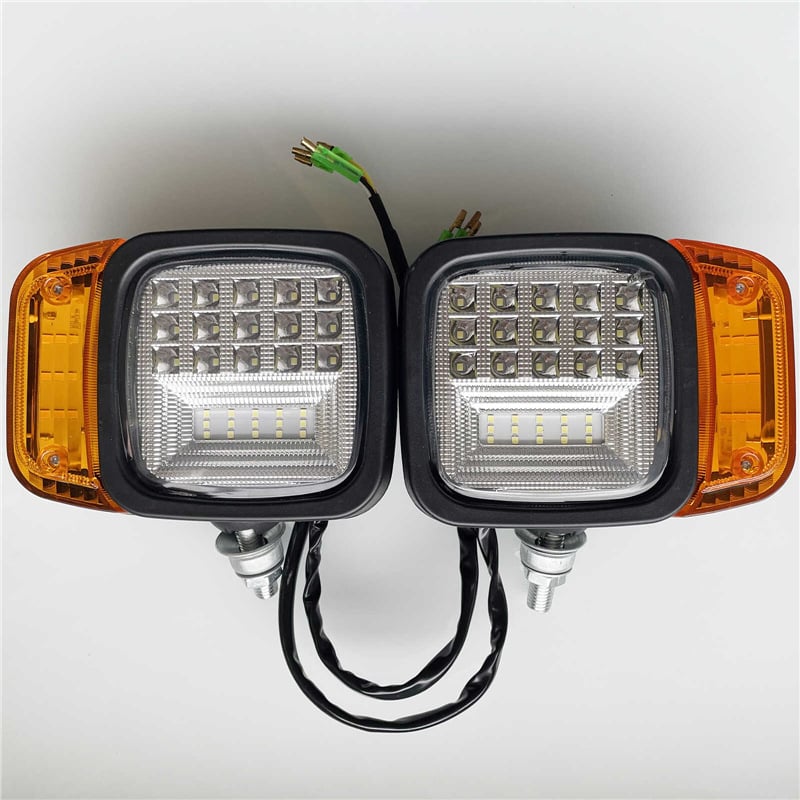 Преден LED фар за комбиниран модул за багер, товарна количка и строителна техника — универсален 12-80V, широк зрителен ъгъл, завъртан прожектор