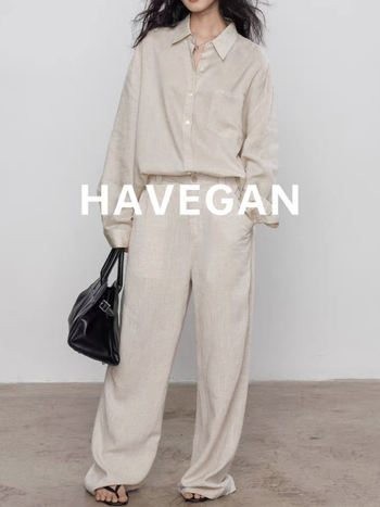 Cămașă din in, mâneci lungi, croială lejeră, guler rever