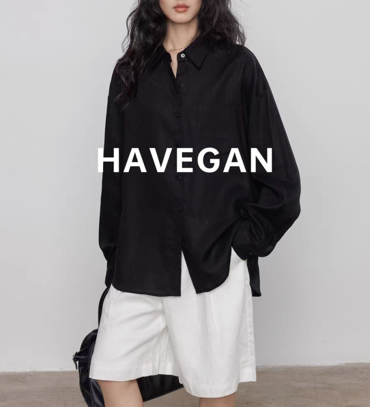 Cămașă din in, mâneci lungi, croială lejeră, guler rever