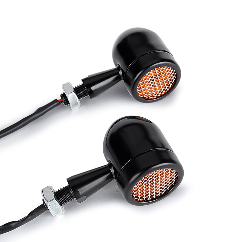 LED pokazivač smjera za motocikl s metalnim mrežastim kućištem – Retrofit, 12V, model 876