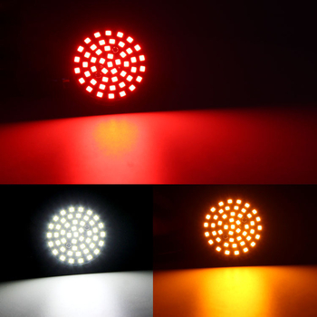 Harley motorkerékpár irányjelző és féklámpa, 1156/1157, 2835 LED, 48 LED, 12V, 5W