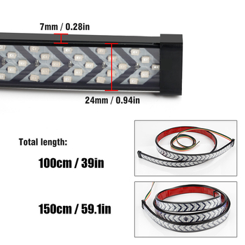 Pickup LED hátsó világítási sáv jelzővel, 12V DC, 2835 LED-ek, 500 lm, 50 000 óra