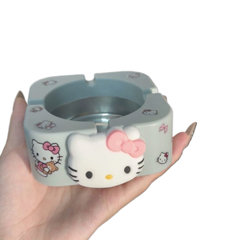 Τασάκι με γάτα, εγχάρακτο, μοντέλο 985, μεταξωτό λουλούδι