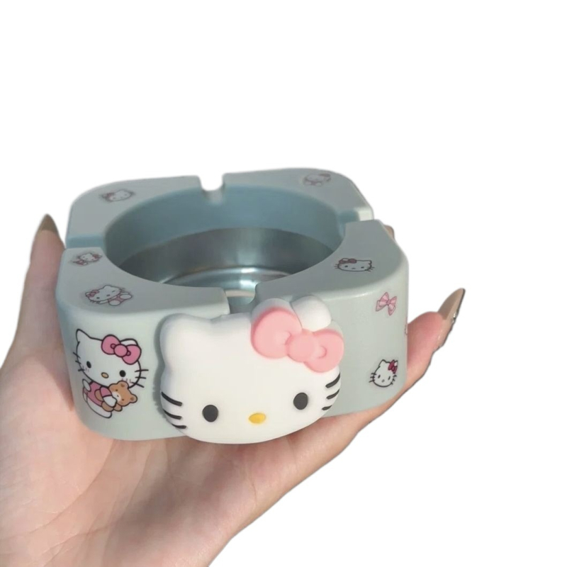 Τασάκι με γάτα, εγχάρακτο, μοντέλο 985, μεταξωτό λουλούδι