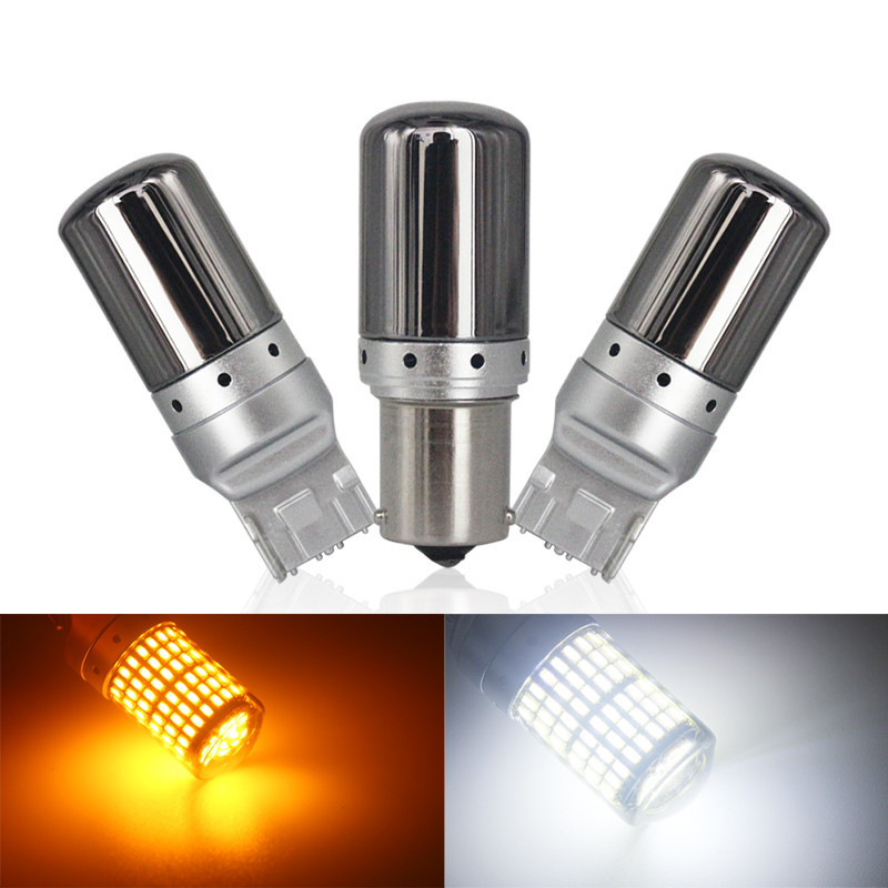 T20 LED jelzőfény autóhoz, kompatibilis 1156/7440, 144 SMD (3014) LED, 21W, 12V