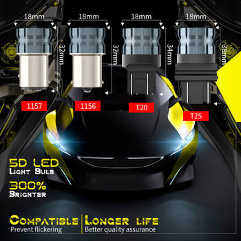 DXZ auto LED rikverac svjetlo – 6LED, 12V, 3030 LED, kompatibilno s 1156/1157/T20/T25, trajanje 30000h