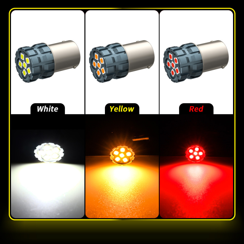 DXZ auto LED rikverac svjetlo – 6LED, 12V, 3030 LED, kompatibilno s 1156/1157/T20/T25, trajanje 30000h