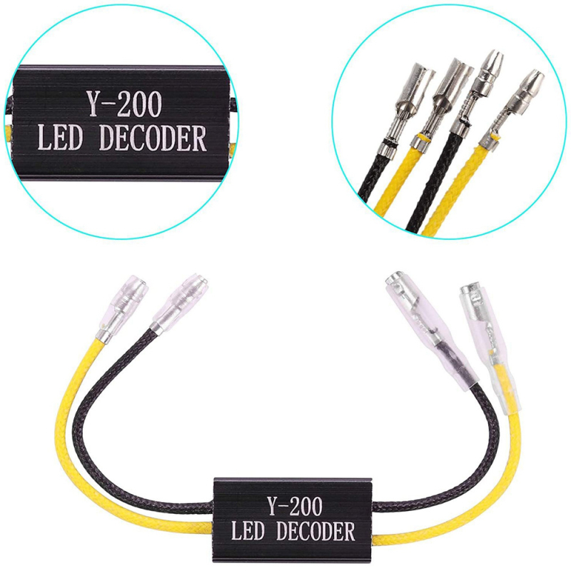 Motorkerékpár LED dekóder a irányjelzőkhöz, 12V, 10W, modell Y200, kiegészítő Y200