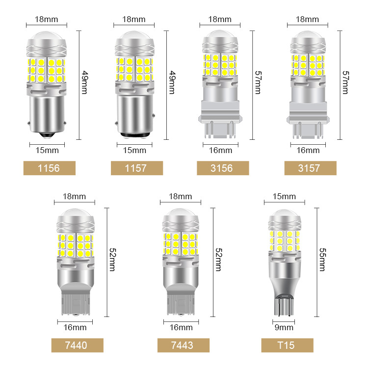 LED stražnje svjetlo za auto, 42 SMD, aluminijsko kućište, leća, 12-24V, 21W