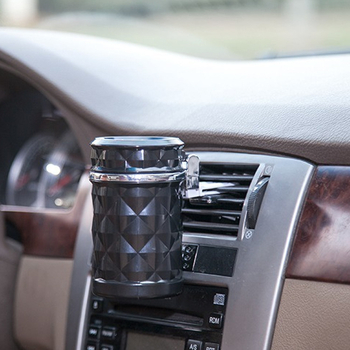 Τασάκι αυτοκινήτου με φως, διαμαντοκόψης σχεδίαση για αεραγωγό, μοντέλο By-058, πλαστικό, 300 g