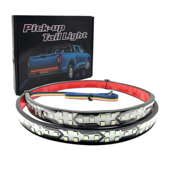 Autó- és teherautó hátsó lámpa fishbone dizájnnal, színes áramló LED fények, szekvenciális fények fékezésre és kanyarodáshoz (YALEYIDI; 15W; 12-24V; Modell: Symphony small fish bones; Univerzális kompatibilitás)