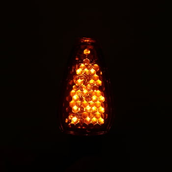 Motociklistična LED signalna svjetiljka, 14LED, 12V, univerzalna ugradnja, 3000K, ABS+PC