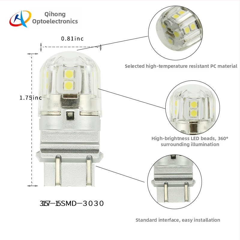 LED brzdové svetlo s ukazovacím svetlom a spätným svetlom, model 3157, SMD, 10-40V, 4W, 6500K