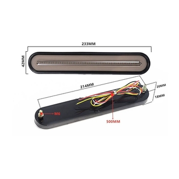 LED stražnja svjetla za kamione i prikolice s protuzakretanjem signala i anti-tailgating funkcijom, 10-30V, 0.7W, 2835SMD, Model S-31-100LED