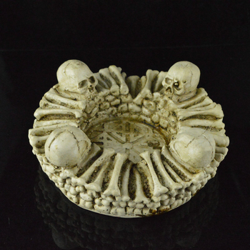 Τασάκι με κρανίο, διακοσμητικό από ρητίνη για το σπίτι, 0,5 кг, δώρο γενεθλίων