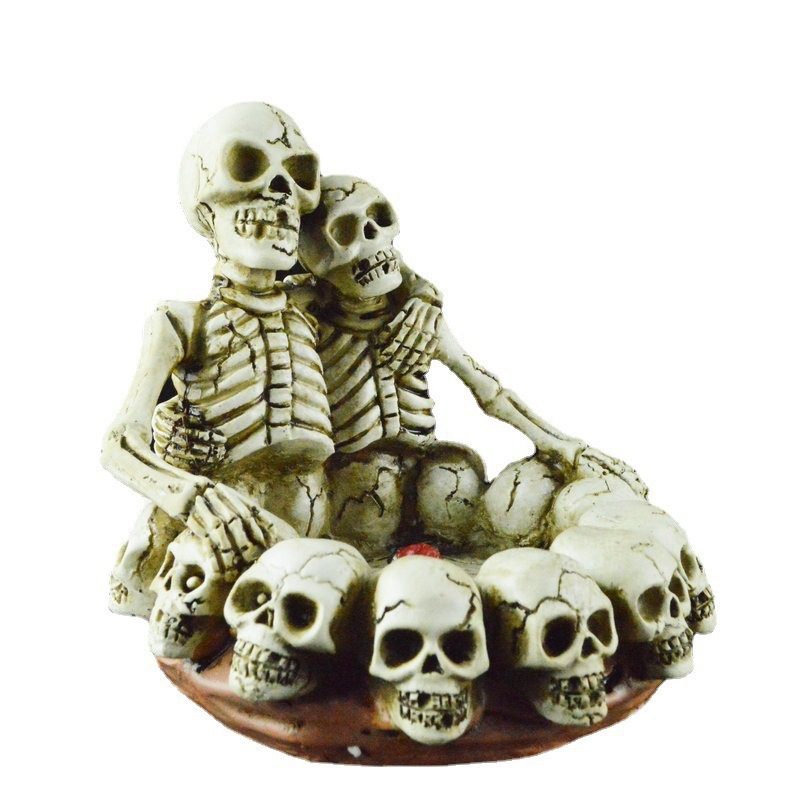 Τασάκι με κρανίο, διακοσμητικό από ρητίνη για το σπίτι, 0,5 кг, δώρο γενεθλίων