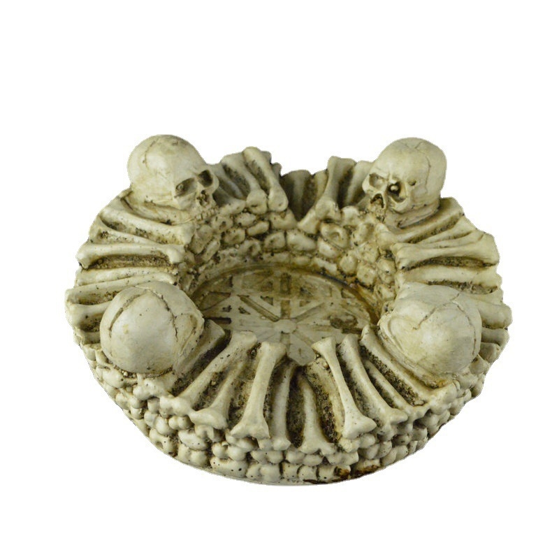 Τασάκι με κρανίο, διακοσμητικό από ρητίνη για το σπίτι, 0,5 кг, δώρο γενεθλίων