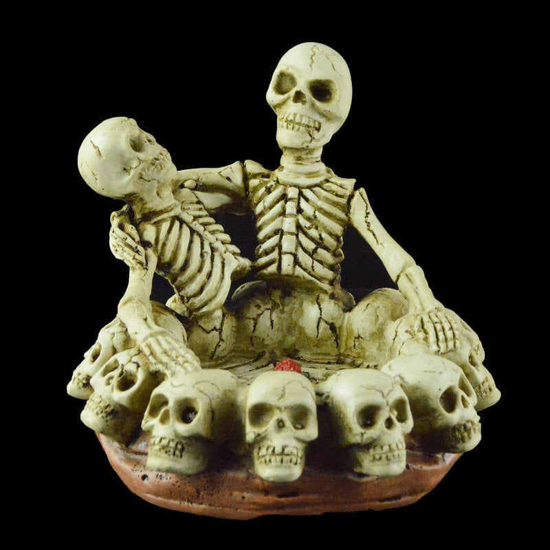 Τασάκι με κρανίο, διακοσμητικό από ρητίνη για το σπίτι, 0,5 кг, δώρο γενεθλίων