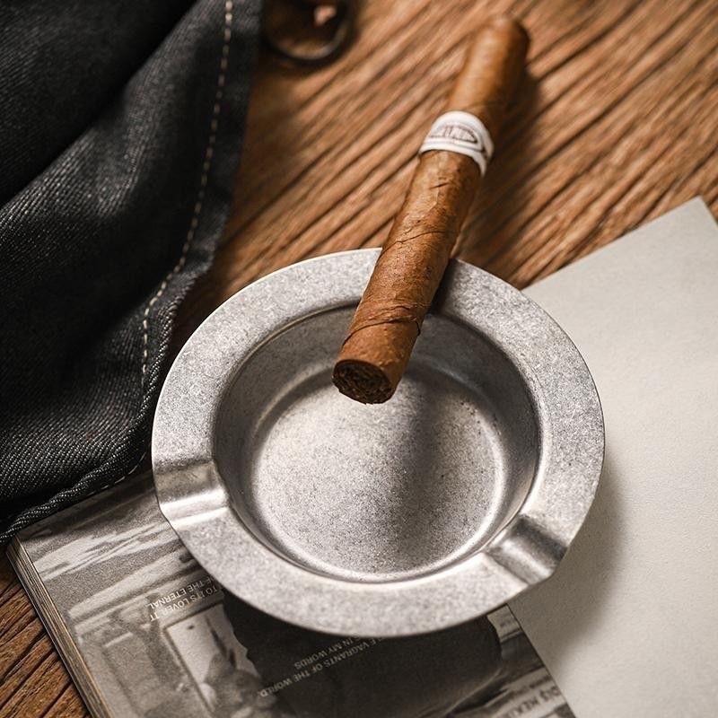 Pepeljara za cigare – nehrđajući čelik, dizajn snježne pahulje, retro i lagan luksuz stil, višekratna upotreba, mogućnost tiska logotipa