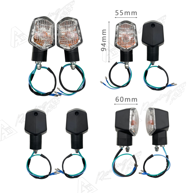 Universális motorkerékpár jelzők – halogén, 12V DC, ABS ház, MSX125-kompatibilis