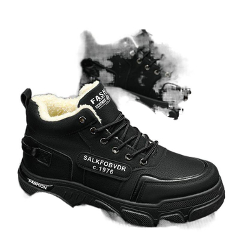 Woodpecker Зимни високи обувки за сняг, водоустойчиви, с противохлъзгаща подметка, подплатени с флис, горна част от микрофибърна кожа