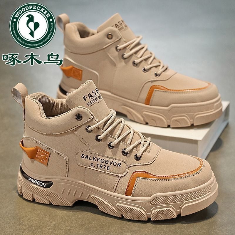 Woodpecker Зимни високи обувки за сняг, водоустойчиви, с противохлъзгаща подметка, подплатени с флис, горна част от микрофибърна кожа