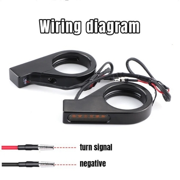 Motorkerékpár LED irányjelző, kettős színű lámpa, 12V, alumínium ötvözet ház, élettartam 10000h