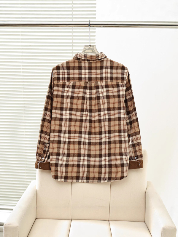 Ženska košulja u stilu fakulteta, polo ovratnik, dugi rukavi, 3D uzorak, udoban kroj