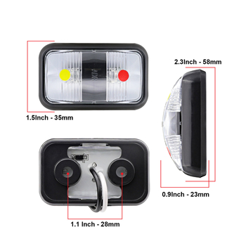 Piranha LED bočna svjetiljka za kamione, 2 LED, visoka svjetlost, 10-32V, 1.2W, 3500K, model TMH-MH-RY