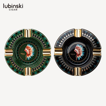 LUBINSKI keramički pepelnjak za cigare, četiri pretinca, veliki kapacitet, u stilu laganog luksuza