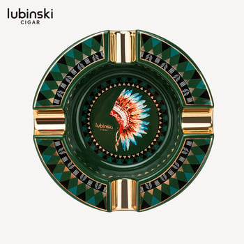 LUBINSKI keramički pepelnjak za cigare, četiri pretinca, veliki kapacitet, u stilu laganog luksuza