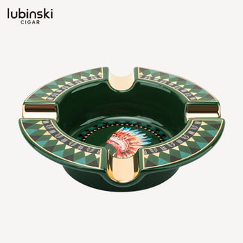LUBINSKI keramički pepelnjak za cigare, četiri pretinca, veliki kapacitet, u stilu laganog luksuza