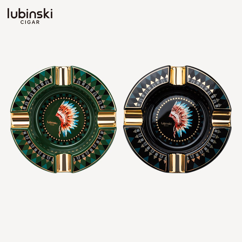 LUBINSKI keramički pepelnjak za cigare, četiri pretinca, veliki kapacitet, u stilu laganog luksuza