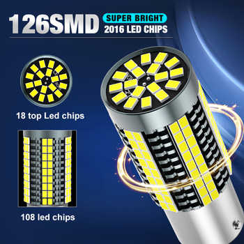 LED brzdové svetlo pre auto, zadné 1156 1157 7440 3156 3157, 12V, 26W, hliník