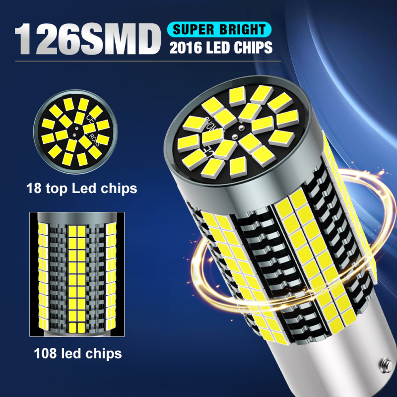 LED brzdové svetlo pre auto, zadné 1156 1157 7440 3156 3157, 12V, 26W, hliník