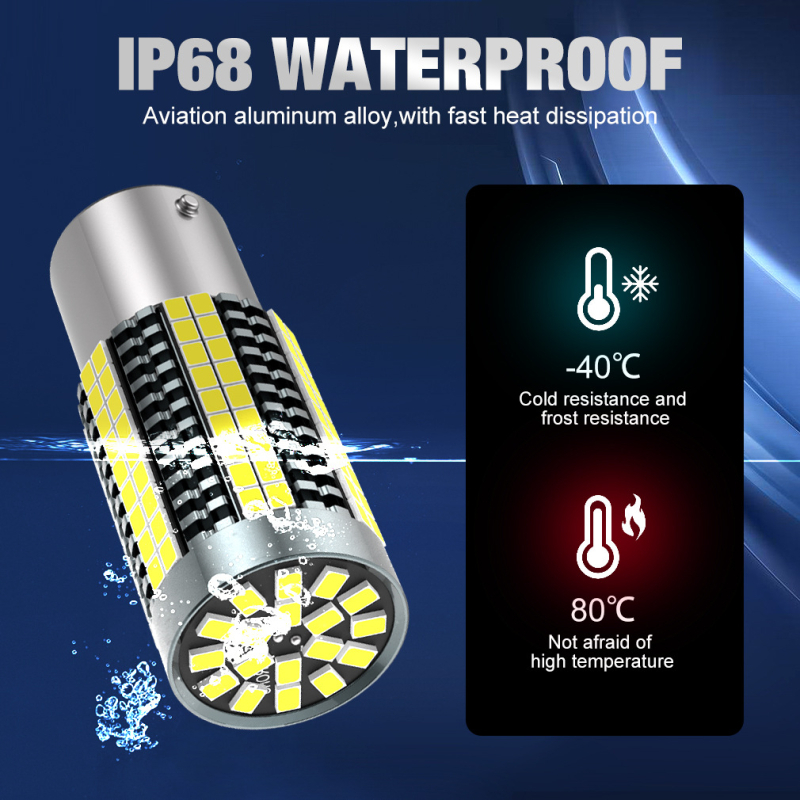 LED brzdové svetlo pre auto, zadné 1156 1157 7440 3156 3157, 12V, 26W, hliník